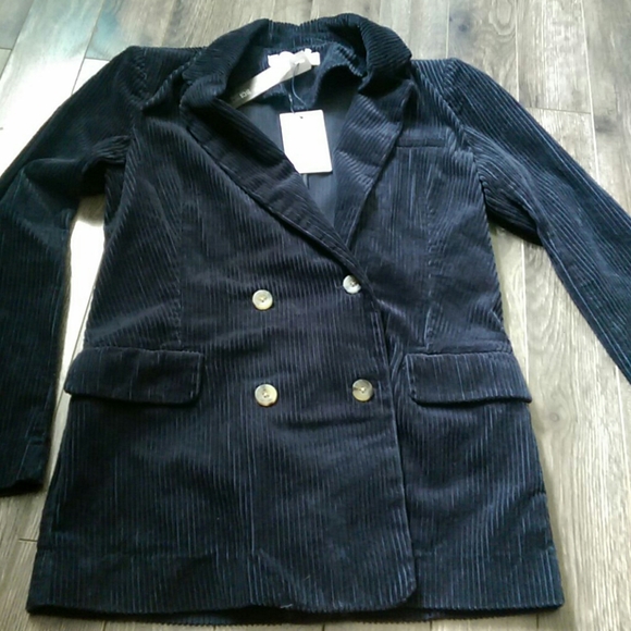 💥3/$60💥NWT JDY Courdroy Navy Blue Blazer - Picture 1 of 12
